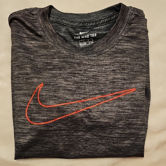 Nike Other - Nike (7) Charcoal and Red Swoosh Tee